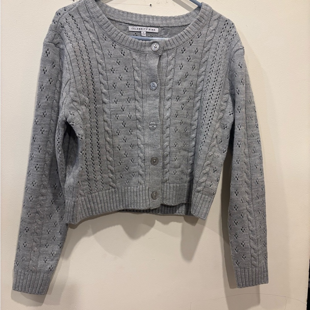 Light Gray Knit Cardigan